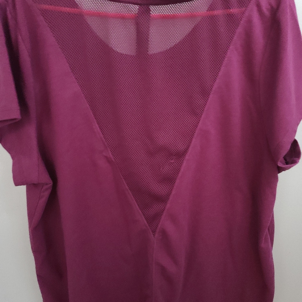 Purple athletic shirt